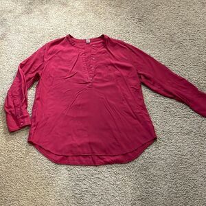 Old Navy XL Maroon Long Sleeve Blouse